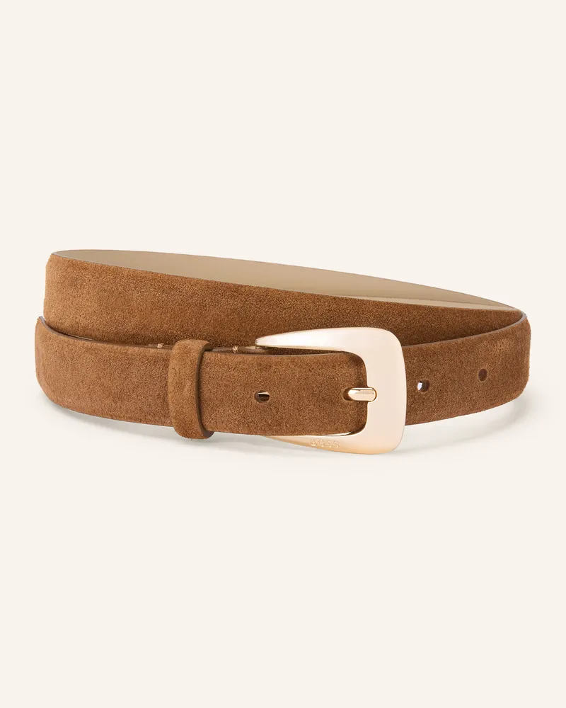 HUGO BOSS Ledergürtel Zelde braun Braun