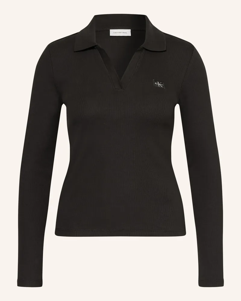 Calvin Klein Longsleeve Johnny schwarz Weiss