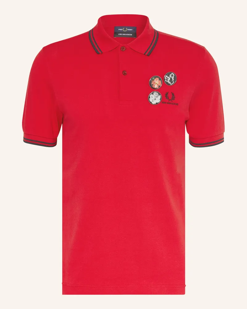 Fred Perry Piqué-Poloshirt rot Rot