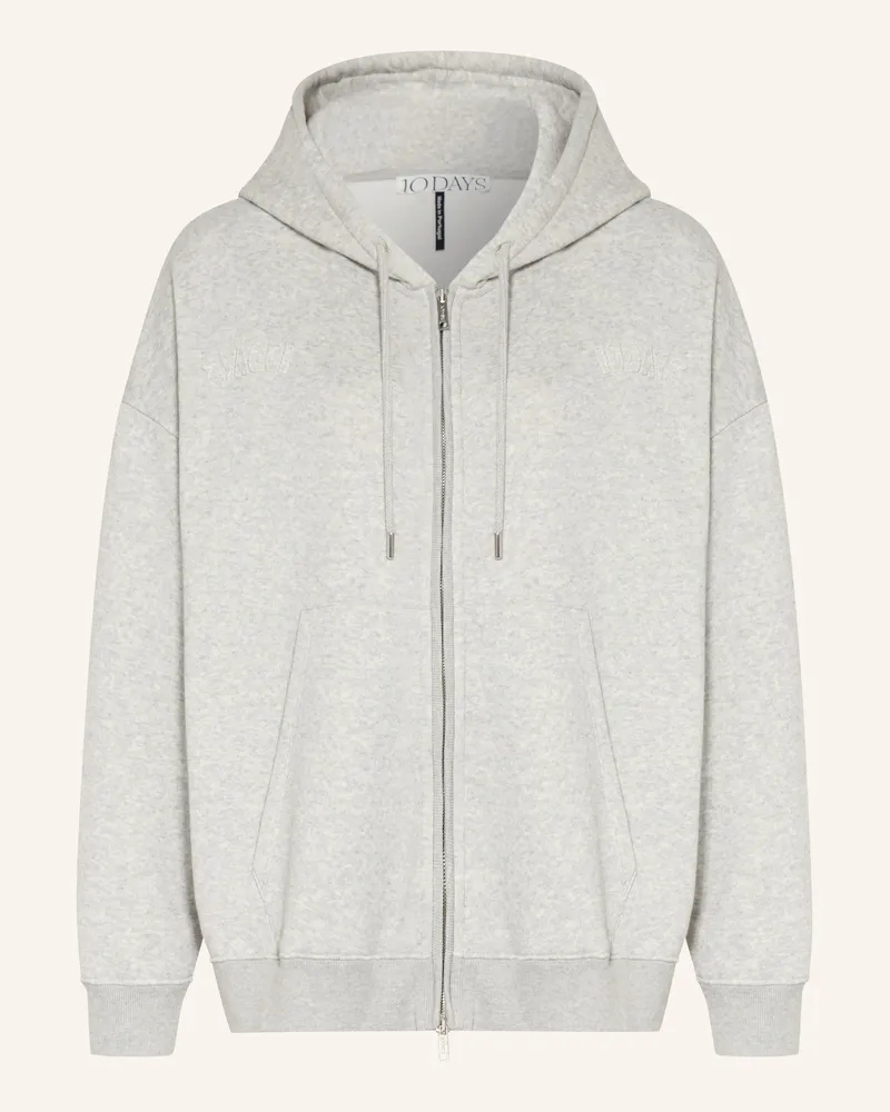 10Days Sweatjacke grau Hellgrau