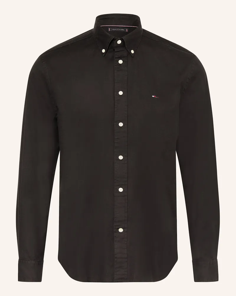 Tommy Hilfiger Flanellhemd Regular Fit Schwarz