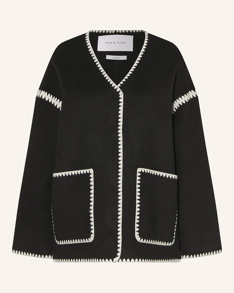 Mrs & HUGS Jacke Schwarz