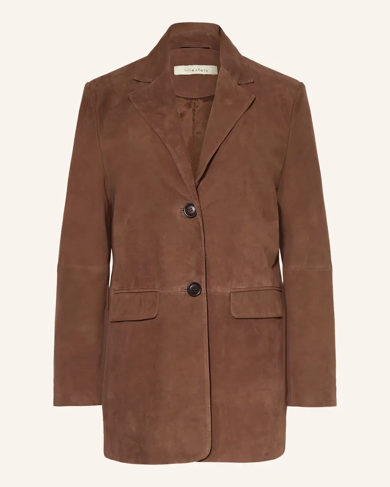 lilienfels Longblazer aus Leder Braun