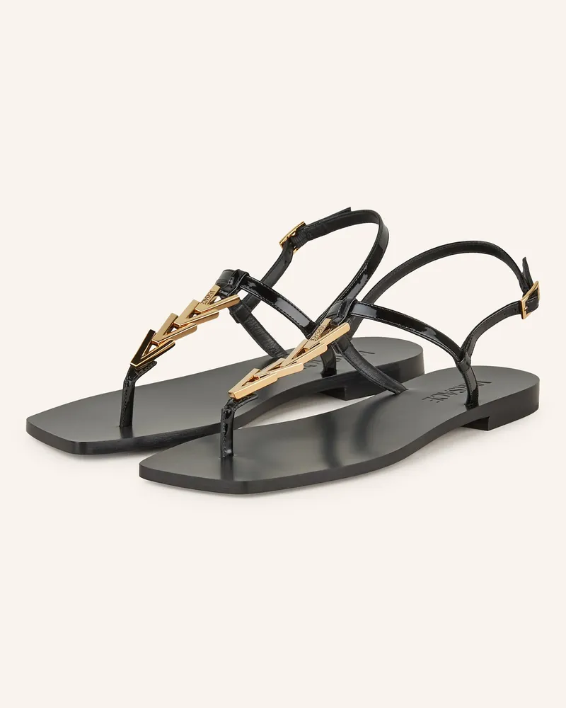 Versace Zehentrenner Schwarz