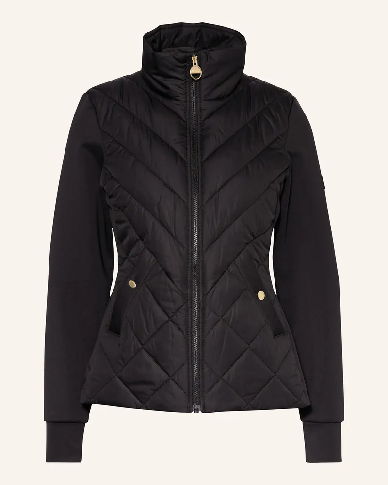 Barbour Steppjacke NATALIA im Materialmix Schwarz