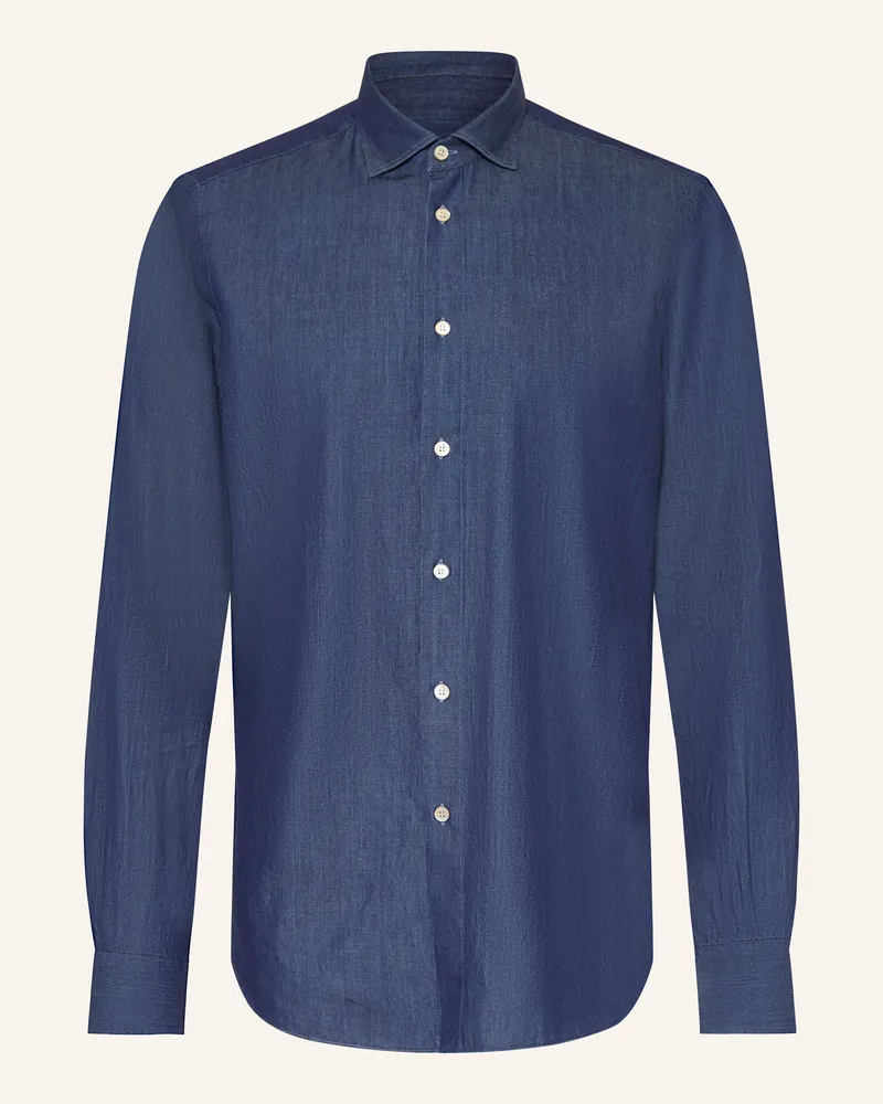 Boglioli Jeanshemd Regular Fit blau Dunkelblau