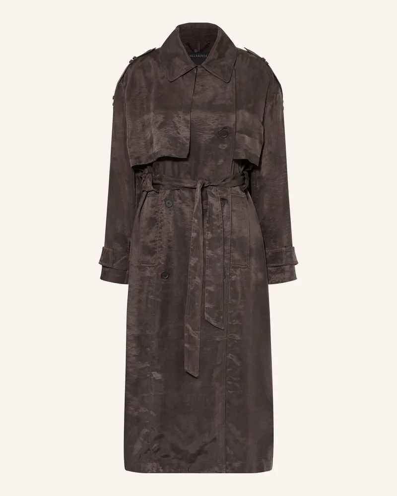 AllSaints Trenchcoat Linnie braun Dunkelbraun