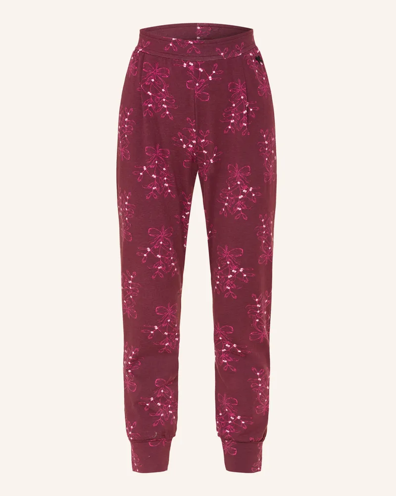 Short Stories Schlafhose pink Dunkelrot