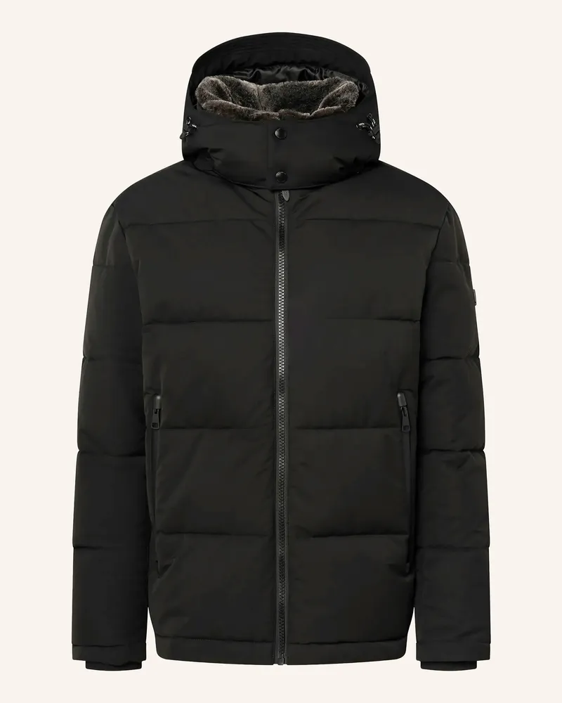 Strellson Steppjacke Arcola Mit Abnehmbarem Kunstfell schwarz Schwarz