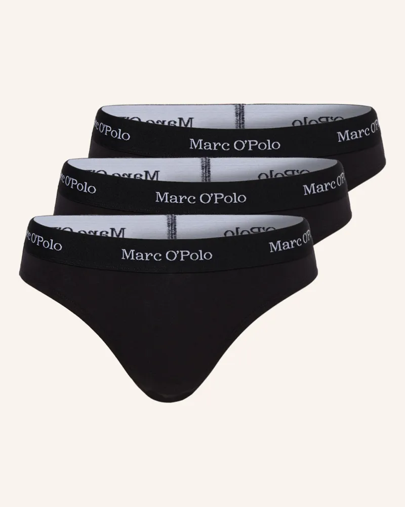 Marc O'Polo 3er-Pack Slips Schwarz