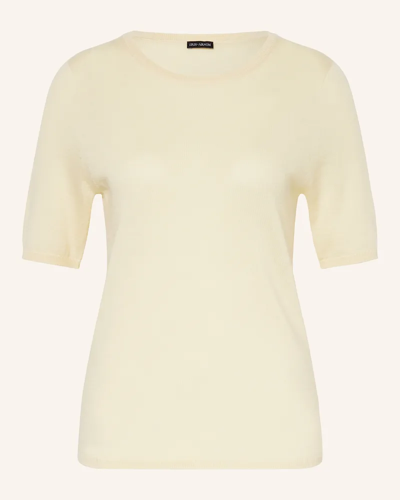 Iris von Arnim Strickshirt aus Cashmere mit Seide Ecru