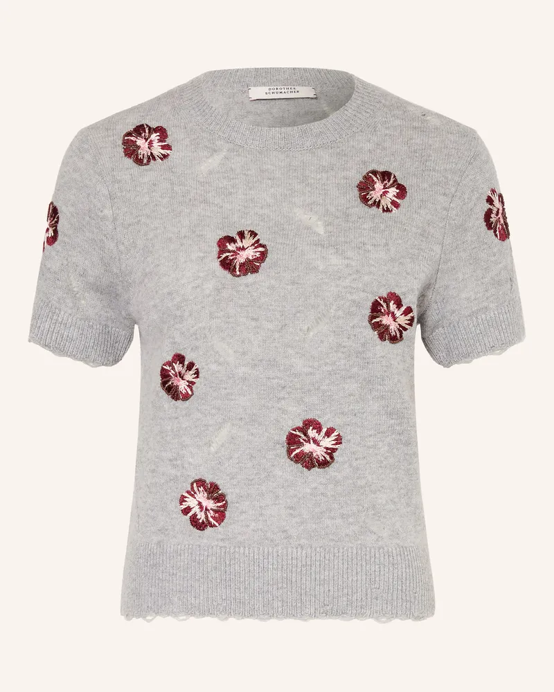 Dorothee Schumacher Strickshirt Blooming Statements Mit Cashmere rot Grau