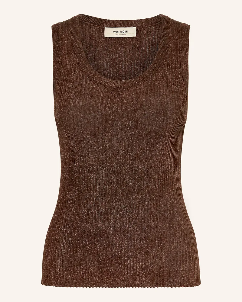 Mos Mosh Stricktop MMRELANA mit Glanzgarn Braun