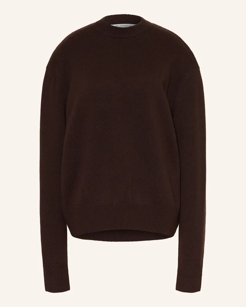 FRANKIE Shop Pullover Rafaela Aus Merinowolle braun Dunkelbraun