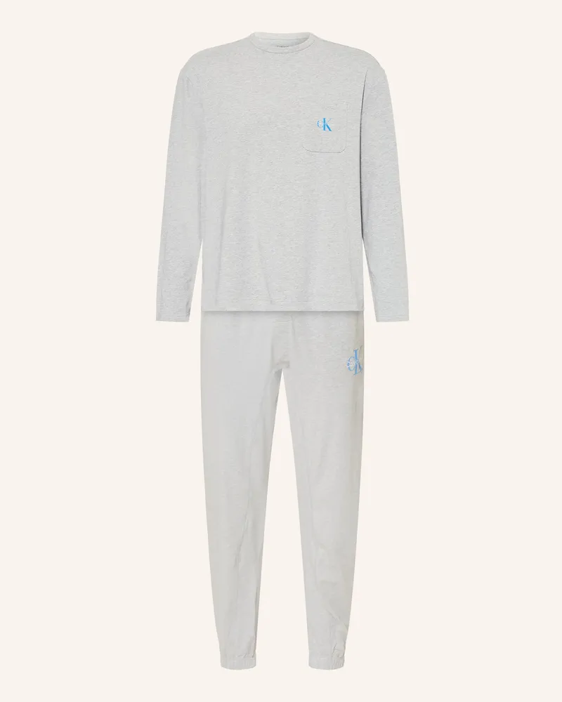 Calvin Klein Schlafanzug Monogram grau Grau