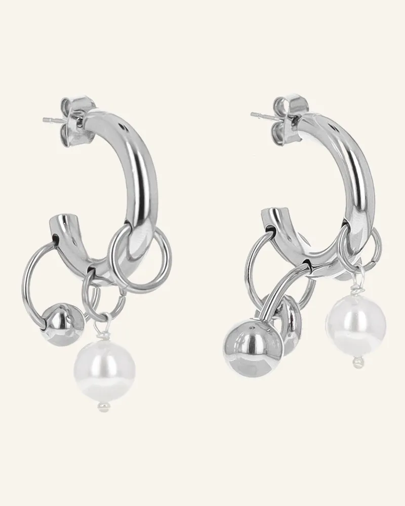 Justine Clenquet Creolen CHASE EARRINGS by GLAMBOU Silber