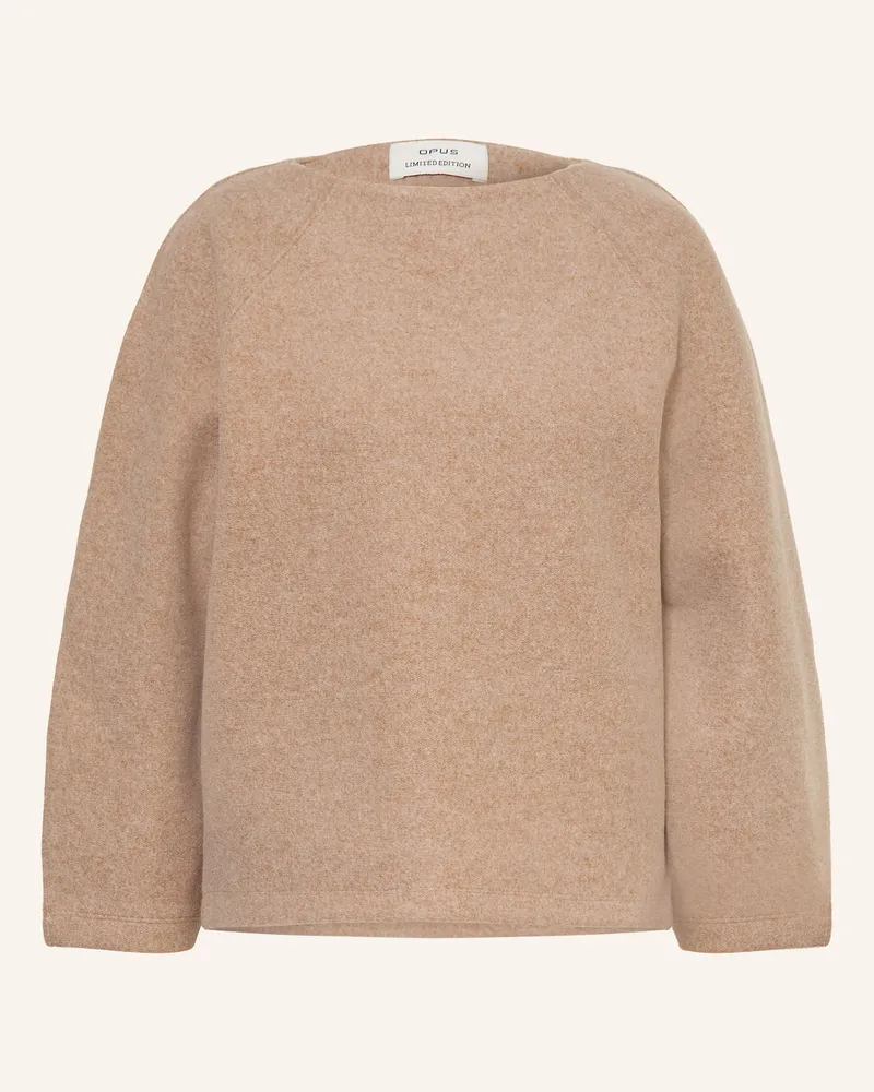OPUS Sweatshirt Gusera Mit 3/4-Arm braun Hellbraun