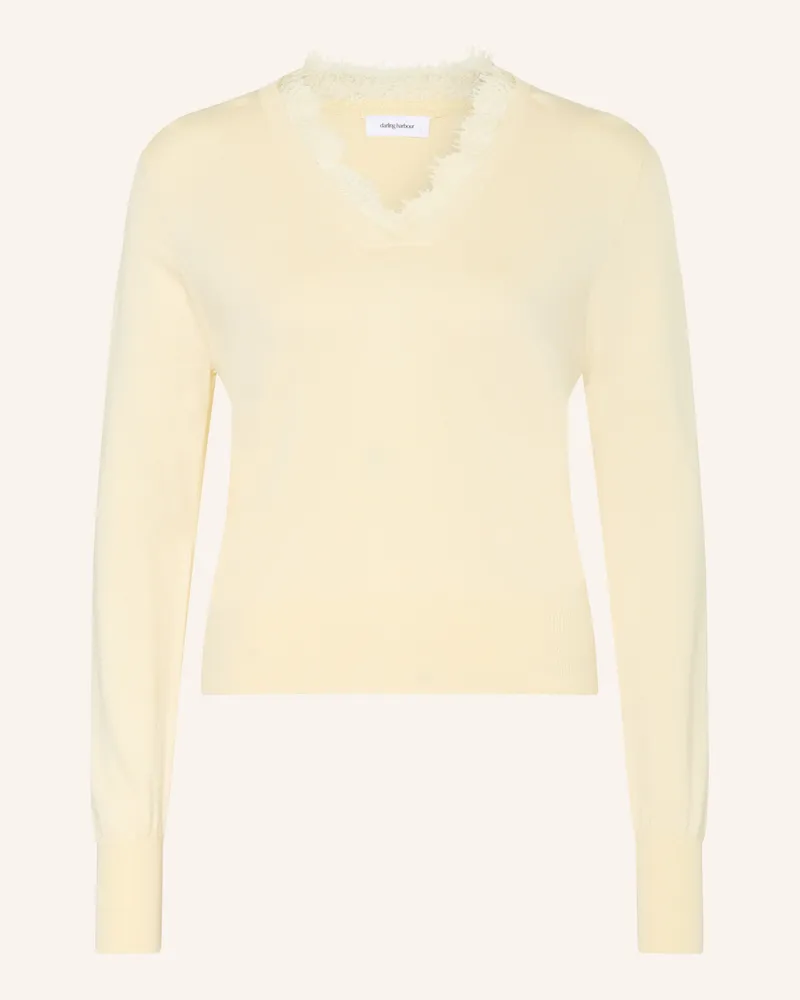 Darling Harbour Pullover Mit Spitze gelb Butter