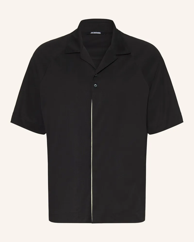 Jacquemus Resorthemd La Chemise Jean Atelier Comfort Fit schwarz Schwarz