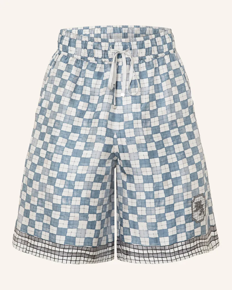 Amiri Seidenshorts Blaugrau