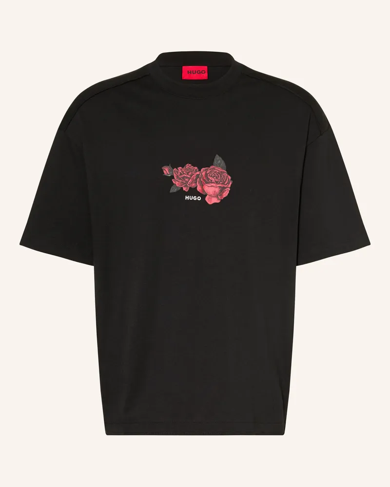 HUGO BOSS Oversized-Shirt Domans schwarz Schwarz