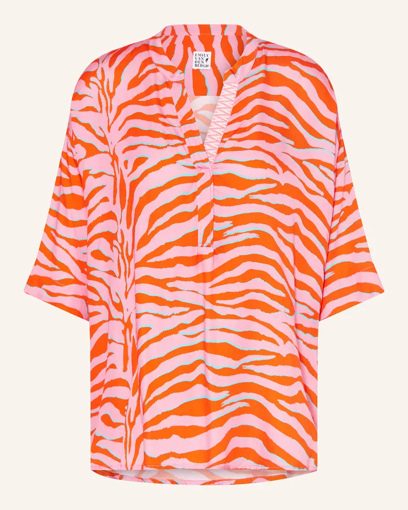 Emily van den Bergh Blusenshirt Mit 3/4-Arm pink Orange
