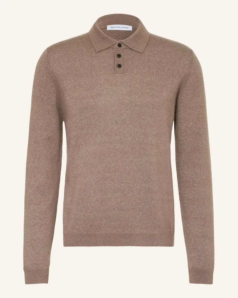 Iris von Arnim Strick-Poloshirt BEN aus Cashmere Taupe