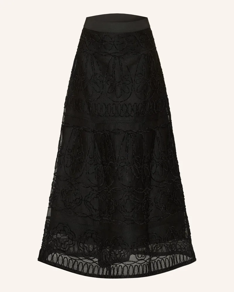 Maje Mesh-Rock schwarz Schwarz