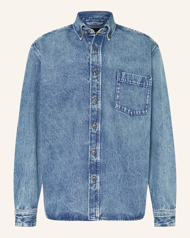 HUGO BOSS Jeanshemd Comfort Fit Blau