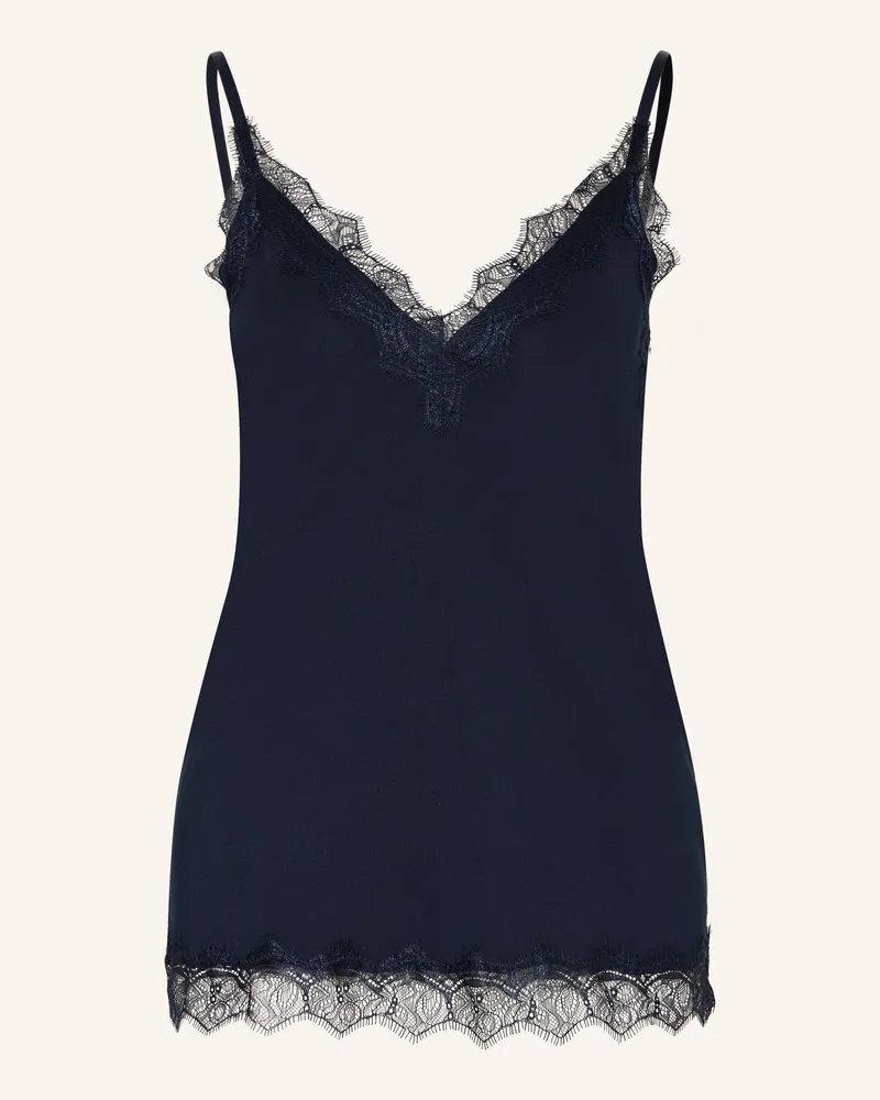 Rosemunde Top Billie Mit Spitze blau Dunkelblau