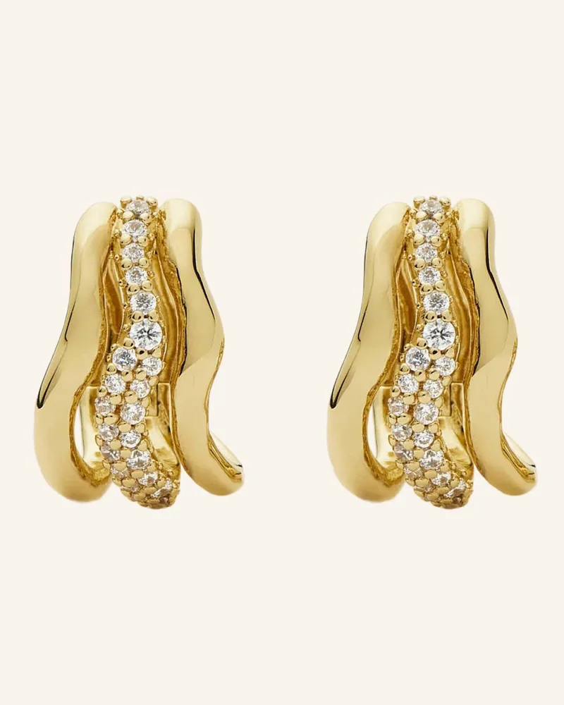 Missoma Ohrringe Molten Snow Triple Small By Glambou gold Gold