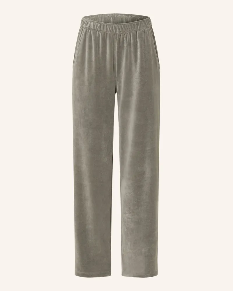 Darling Harbour Lounge-Hose Aus Nicki grau Dunkelgrau