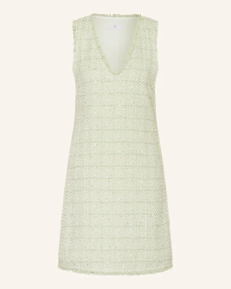 Riani Etuikleid aus Tweed mit Pailletten Hellgrün