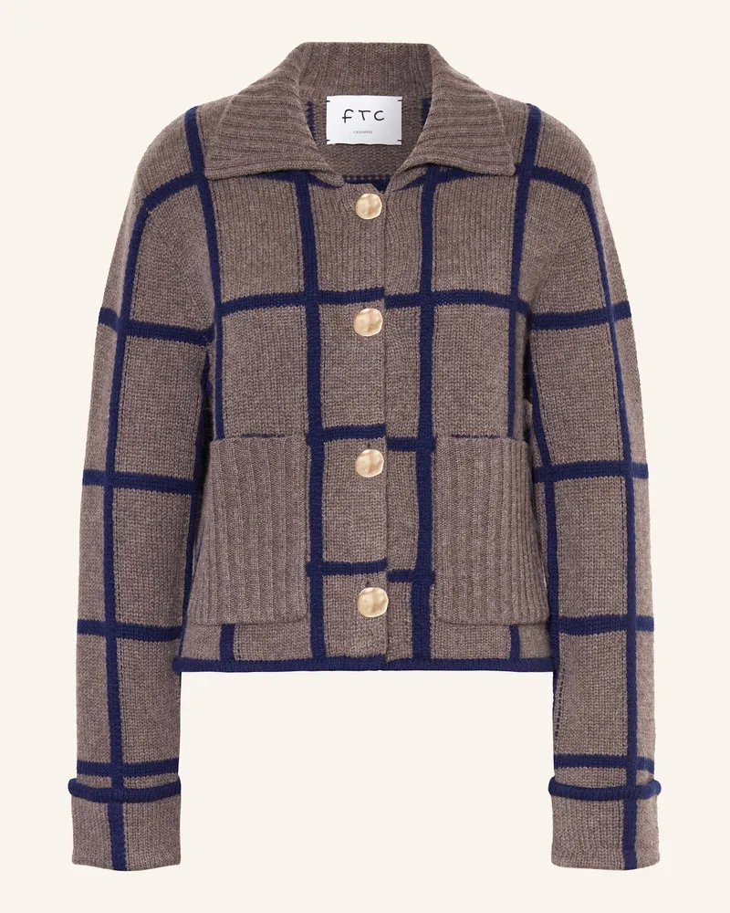 FTC Cashmere Strickjacke aus Cashmere Braun