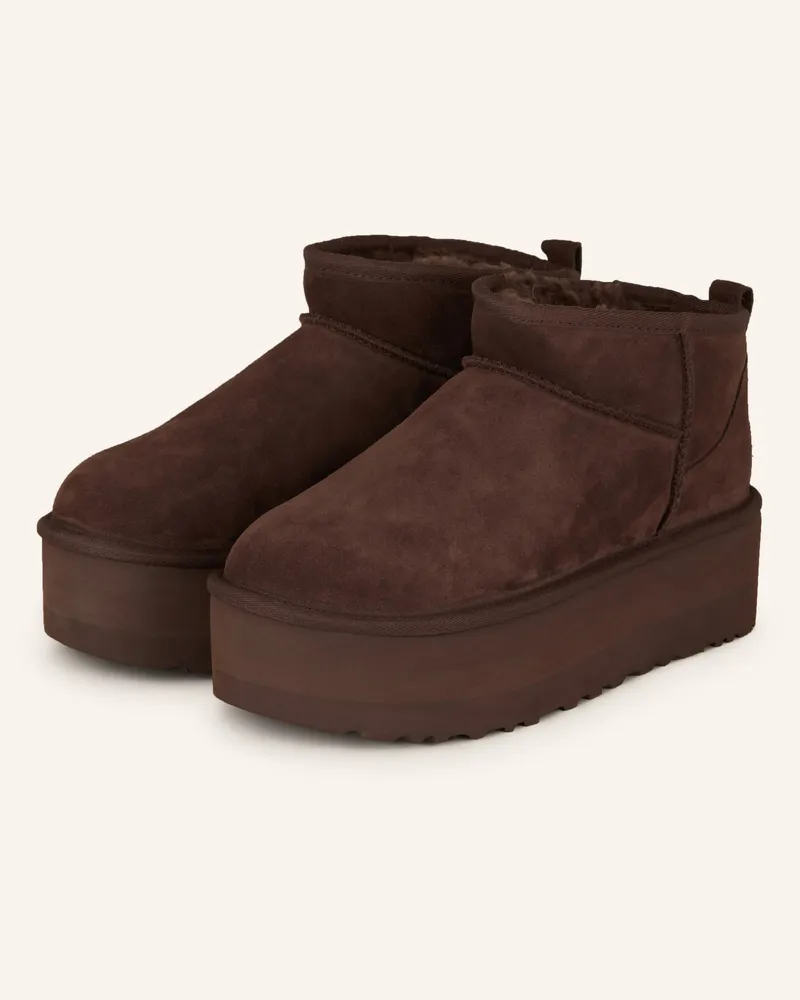 UGG Plateau-Boots CLASSIC ULTRA MINI PLATFORM Dunkelbraun