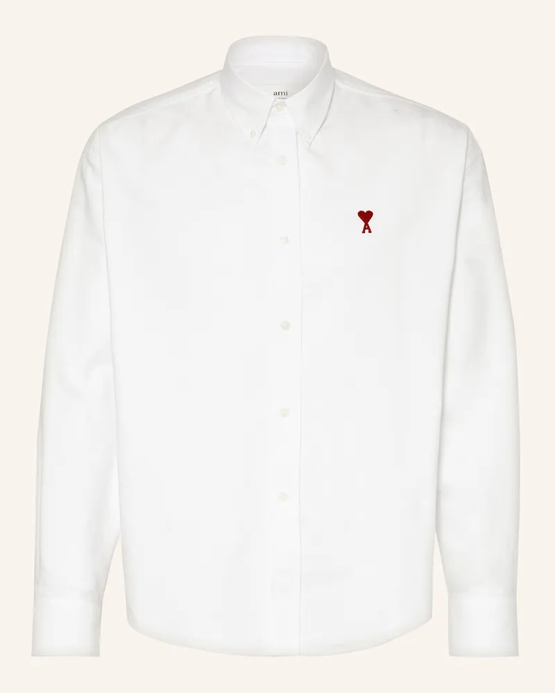 AMI Paris Oxfordhemd Classic Fit Weiss