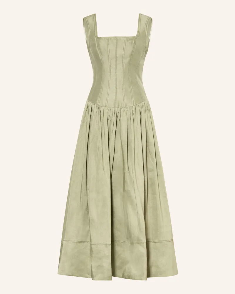 Aje. Kleid Spirelle Mit Leinen gruen Hellgrün