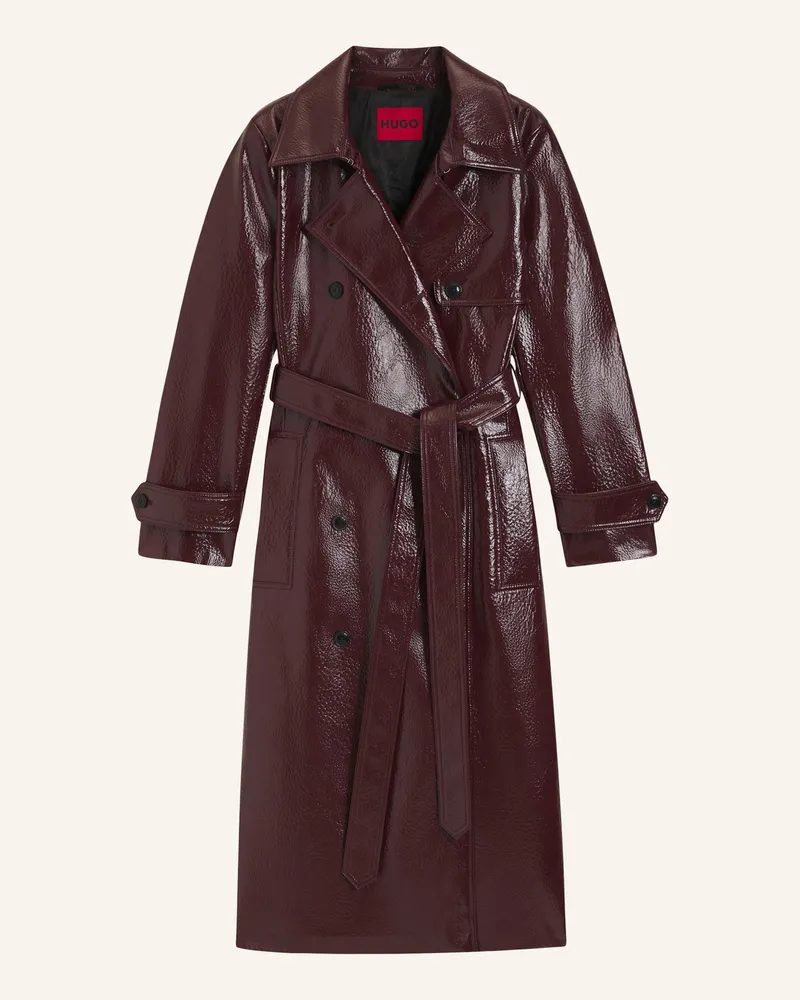 HUGO BOSS Trenchcoat Misando-1 Regular Fit lila Dunkellila