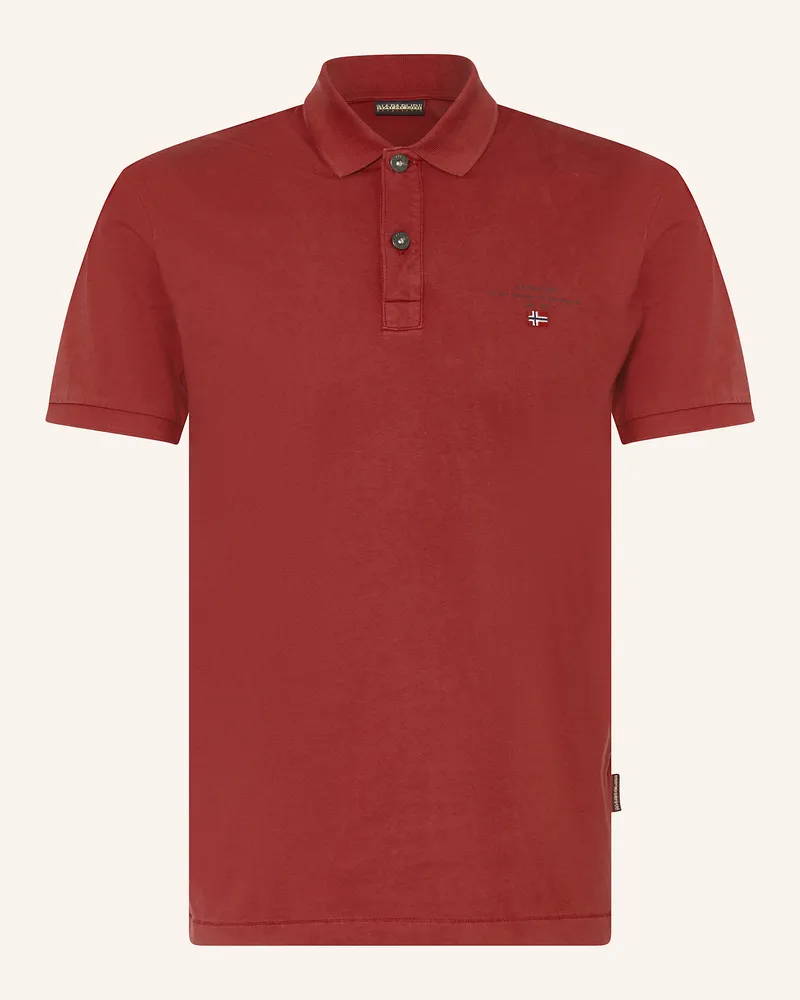 Napapijri Jersey-Poloshirt Elbas Regula Fit rot Dunkelrot