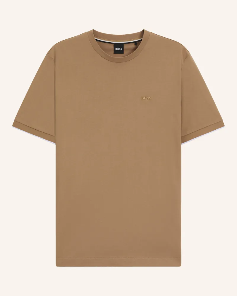 HUGO BOSS T-Shirt Thompson 250_In Regular Fit beige Beige