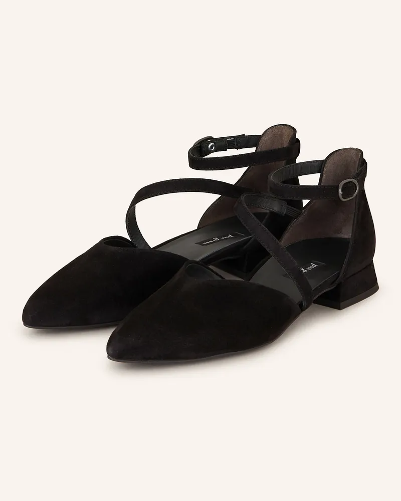 paul green Mary-Jane-Ballerinas Schwarz