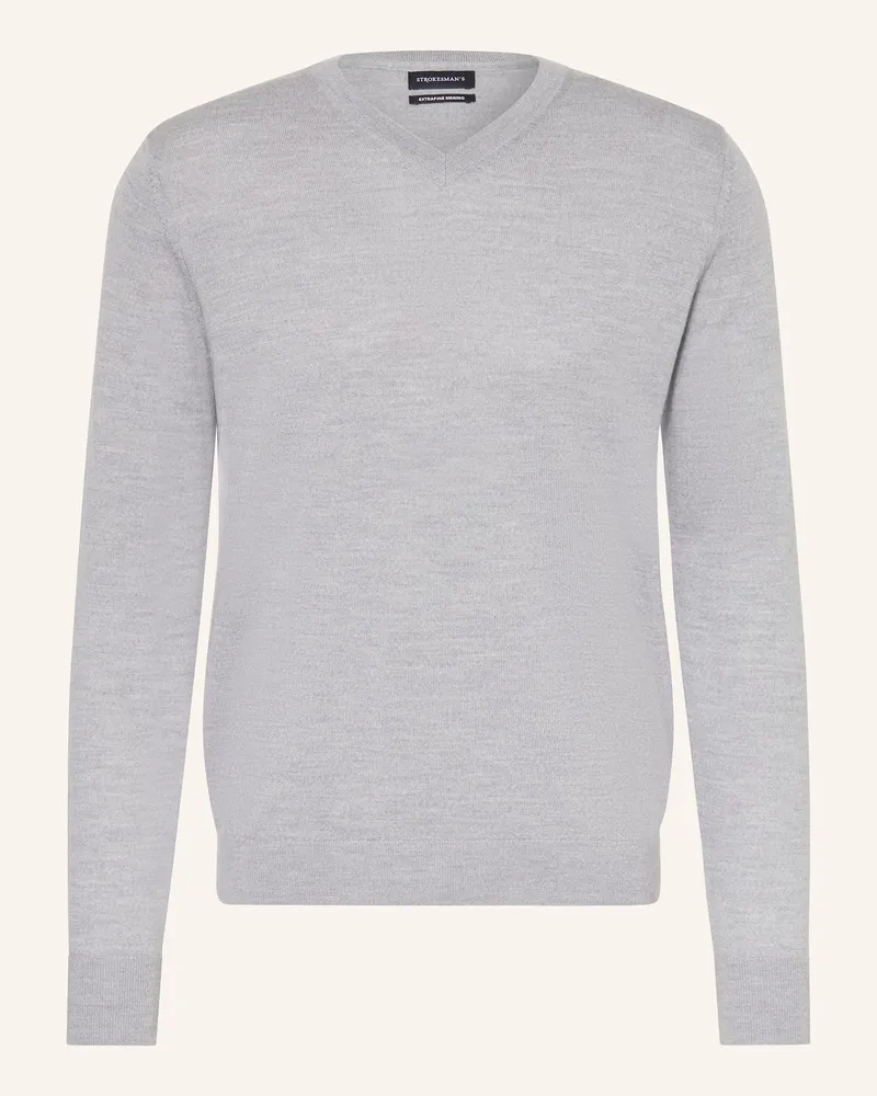 Strokesman's Strokesman Pullover Aus Merinowolle grau Hellgrau
