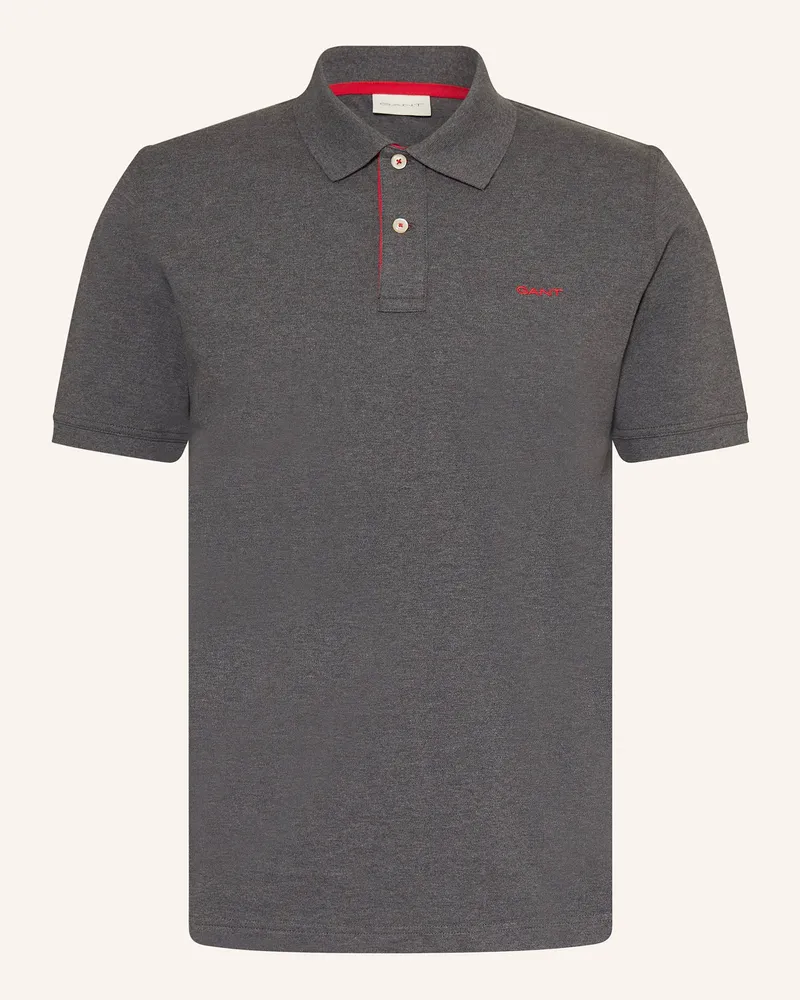 Gant Piqué-Poloshirt Dunkelgrau