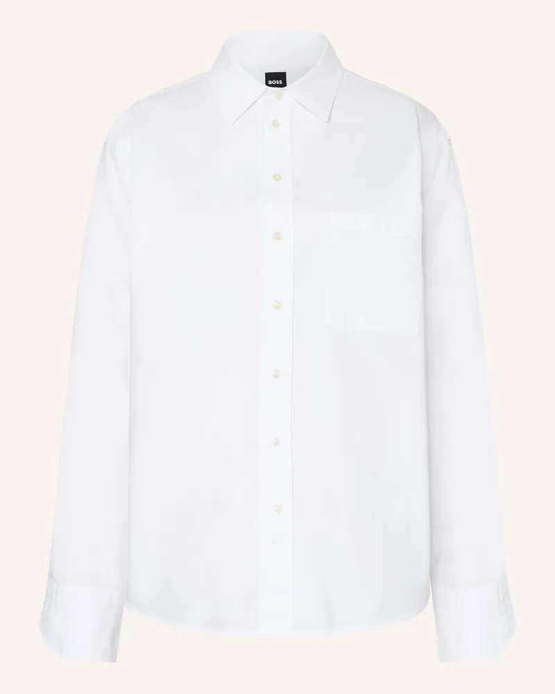 HUGO BOSS Hemdbluse SATURDAY Weiss