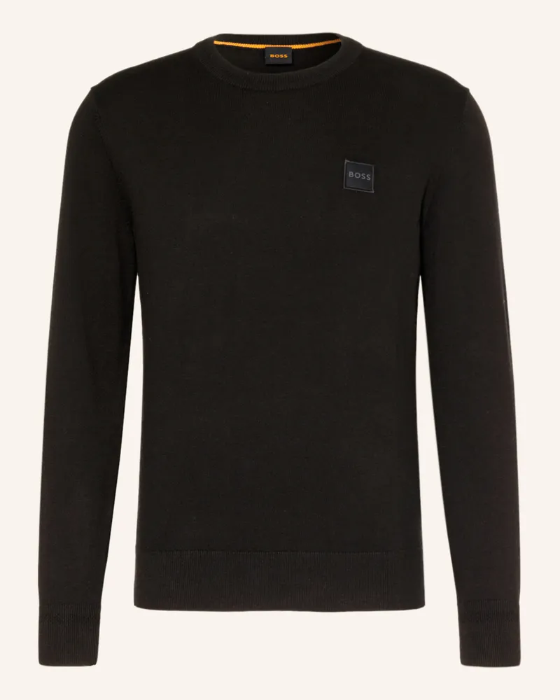 HUGO BOSS Pullover Kanovano schwarz Schwarz
