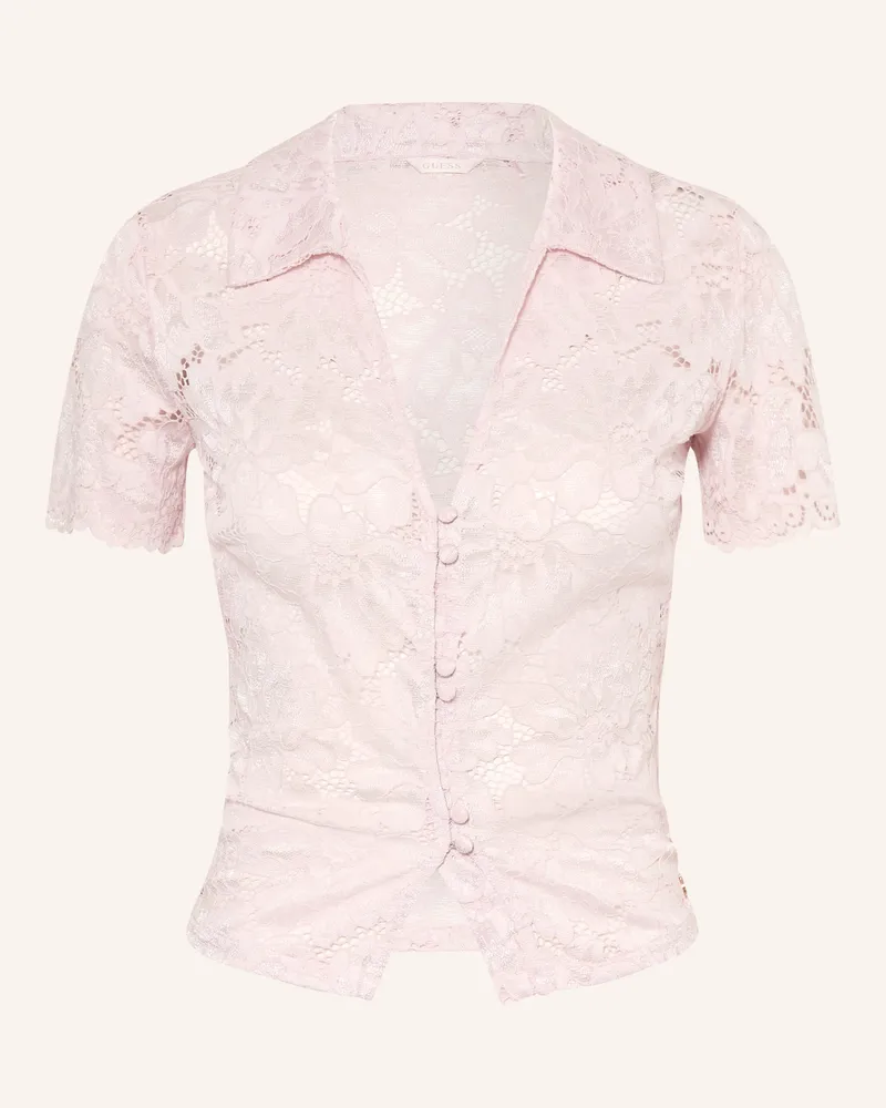 Guess Spitzenbluse Katrina lila Hellrosa