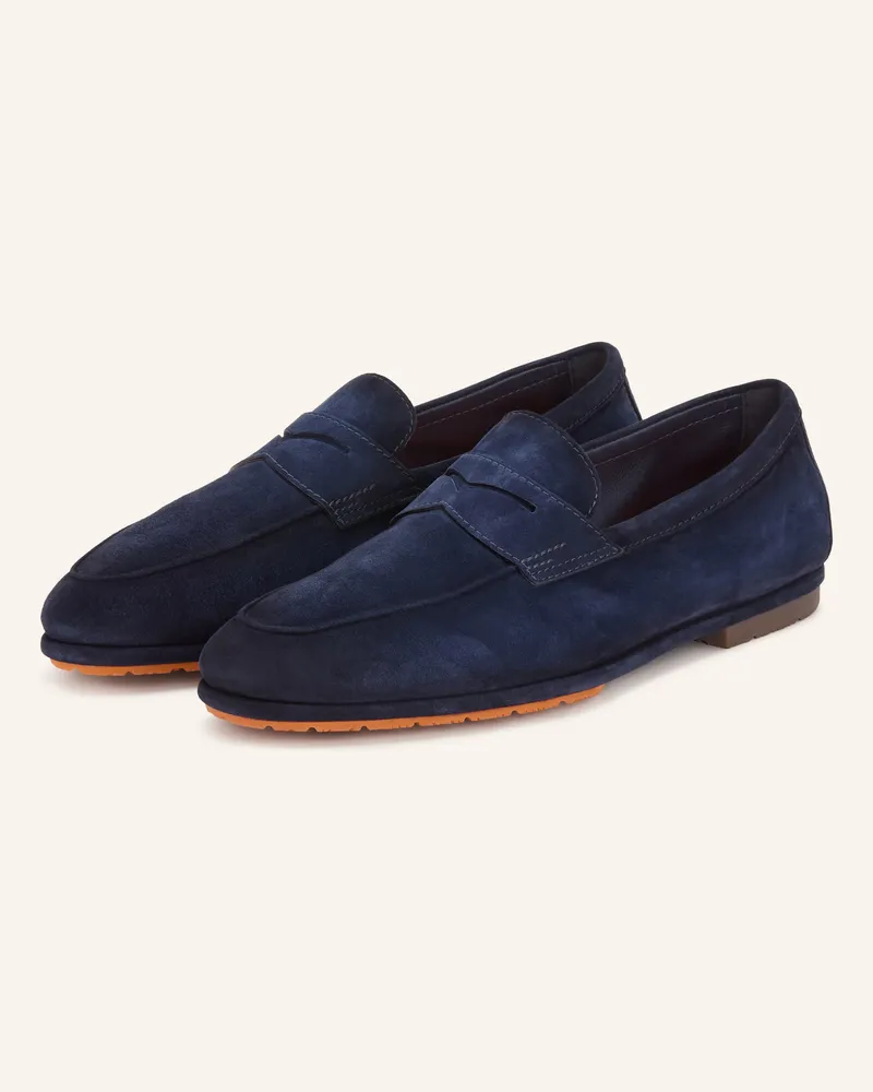 Santoni Penny-Loafer Carlo blau Dunkelblau