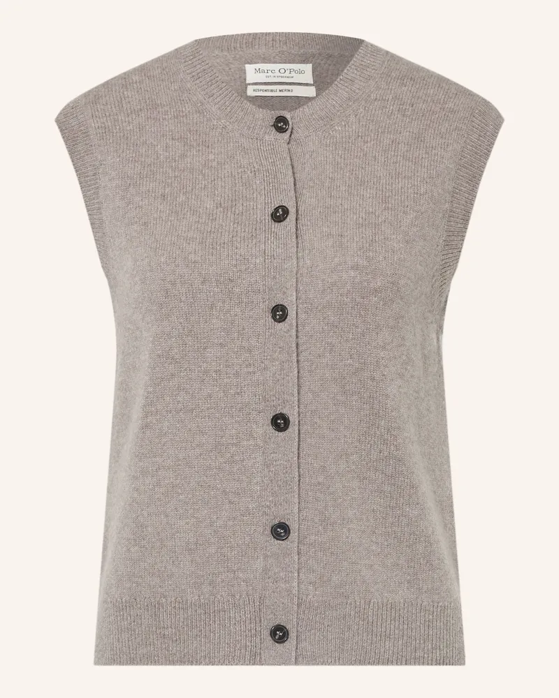 Marc O'Polo Strickweste Aus Merinowolle beige Taupe
