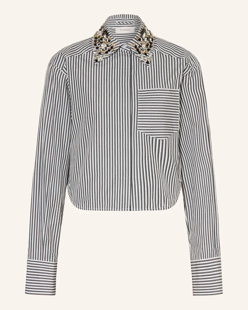 SPORTMAX Hemdbluse SPXQUAGGA mit Schmucksteinen Schwarz