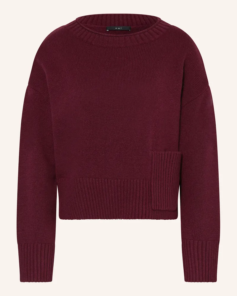 Oui  Pullover Dunkelrot